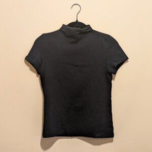 Madewell Black Short Sleeve Mockneck | Size S